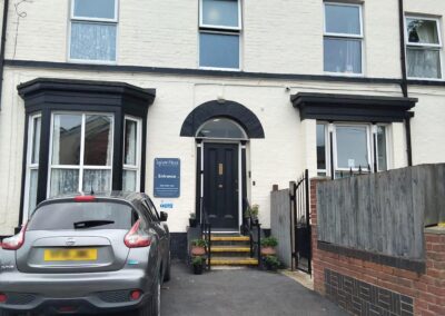 The outside of Sylvan house care. home